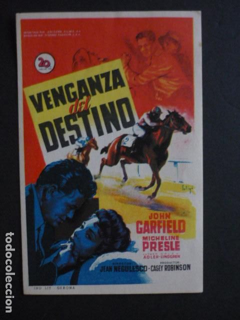 Cine: VENGANZA DEL DESTINO PROGRAMA DE MANO SIN PUBLICIDAD - Foto 1