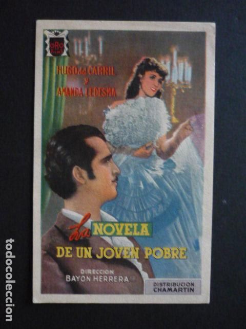 Cine: NOVELA DE UN JOVEN POBRE PROGRAMA DE MANO SIN PUBLICIDAD - Foto 1