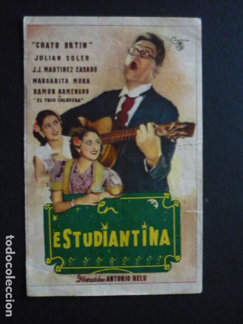  Flyers Publicitaires de films Anciens: ESTUDIANTINA PROGRAMA DE MANO SIN PUBLICIDAD