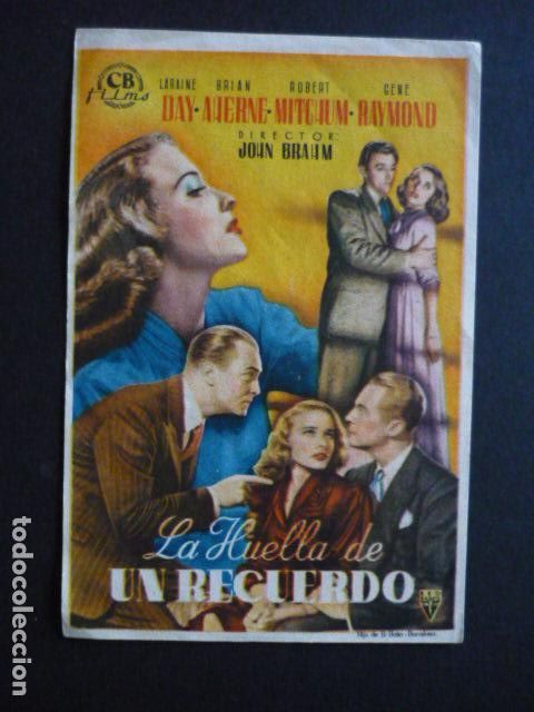  Flyers Publicitaires de films Anciens: LA HUELLA DE UN RECUERDO PROGRAMA DE MANO SIN PUBLICIDAD