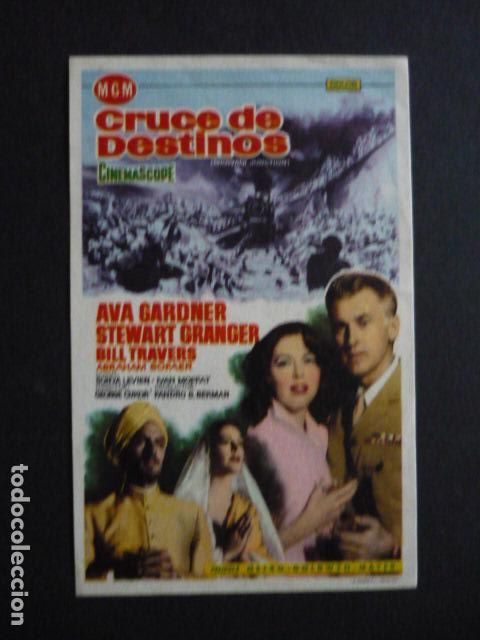  Flyers Publicitaires de films Anciens: CRUCE DE DESTINOS PROGRAMA DE MANO SIN PUBLICIDAD