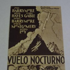 Cine: PROGRAMA DE CINE - VUELO NOCTURNO - JOHN BARRYMORE, CLARK GABLE - MAHÓN 1935