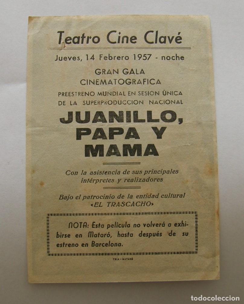 Cine: PROGRAMA DE CINE JUANILLO PAPA Y MAMA - Foto 2