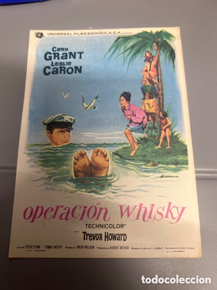 Cine: T1/E2/A584. PROGRAMA DE MANO . OPERACI&Oacute;N WHISKY , CON PUBLICIDAD - Foto 1