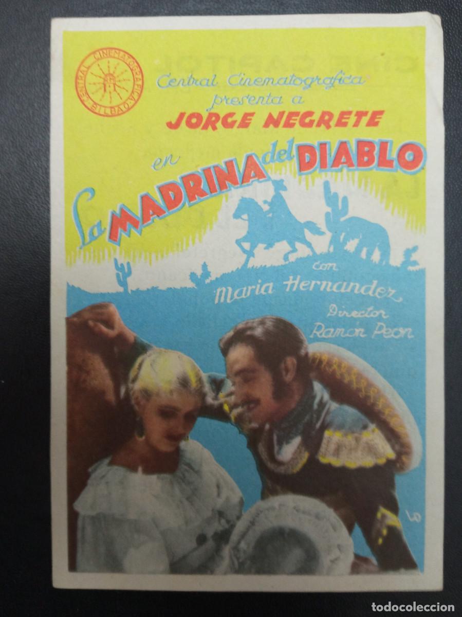  Flyers Publicitaires de films Anciens: LA MADRINA DEL DIABLO, JORGE NEGRETE, CINE CAPITOL, LA ARENA, ASTURIAS