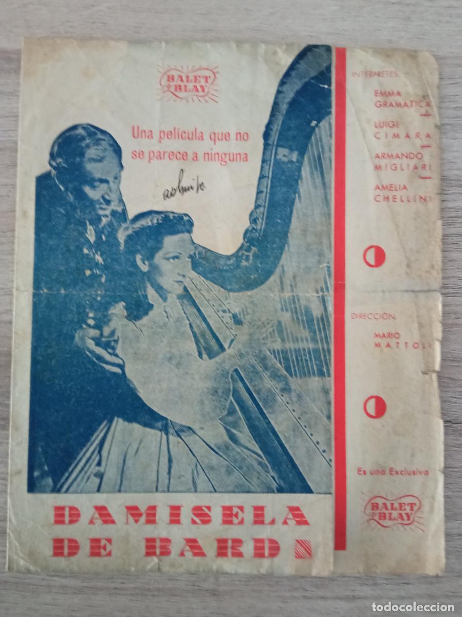  Flyers Publicitaires de films Anciens: DAMISELA DE BARD, EMMA GRAMATICA, TEATRO DE LA VICTORIA, PALMA