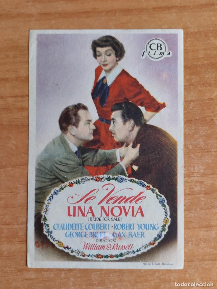  Flyers Publicitaires de films Anciens: AZUL-- PROGRAMA DE CINE -- SE VENDE UNA NOVIA