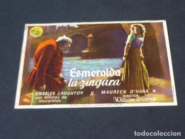 Cine: ESMERALDA LA ZINGARA PROGRAMA DE MANO SIN PUBLICIDAD - Foto 1