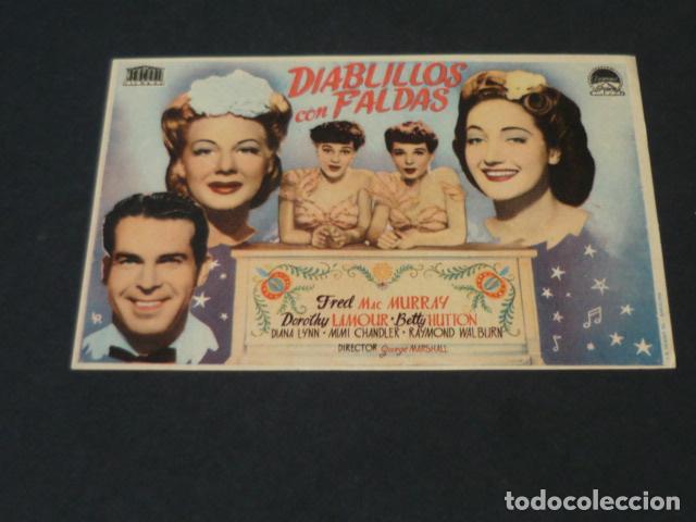 Cine: DIABLILLOS CON FALDAS PROGRAMA DE MANO SIN PUBLICIDAD - Foto 1