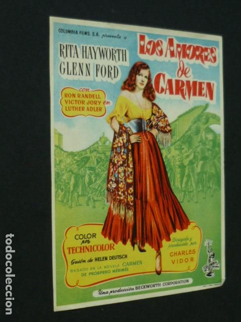 Cine: LOS AMORES DE CARMEN PROGRAMA DE MANO SIN PUBLICIDAD - Foto 1