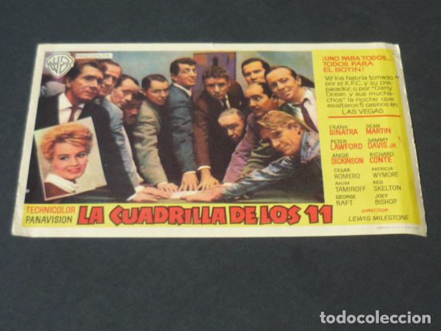 Cine: LA CUADRILLA DE LOS 11 PROGRAMA DE MANO SIN PUBLICIDAD