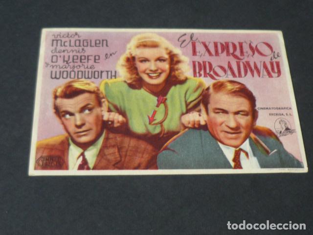Cine: EL EXPRESO DE BROADWAY PROGRAMA DE MANO SIN PUBLICIDAD - Foto 1