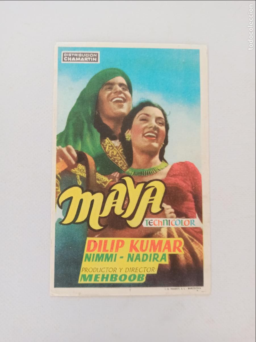 Cine: FOLLETO DE MANO - MAYA - DILIP KUMAR (148I) - Foto 1