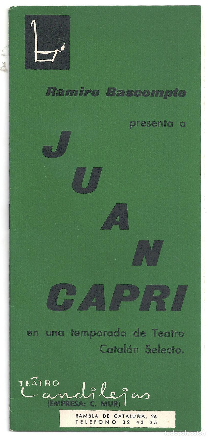 Cine: PTCC 185 EL SENYOR PERRAMON PROGRAMA TEATRO CANDILEJAS JOAN CAPRI - Foto 1
