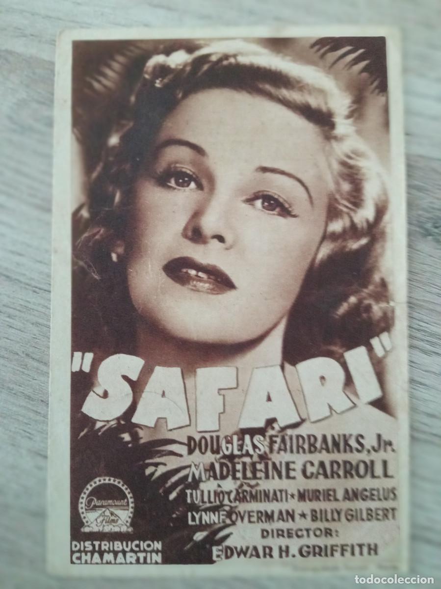 Cine: SAFARI, MADELEINE CARROLL, CINE PISCINA, CA&Ntilde;ADA, ALICANTE