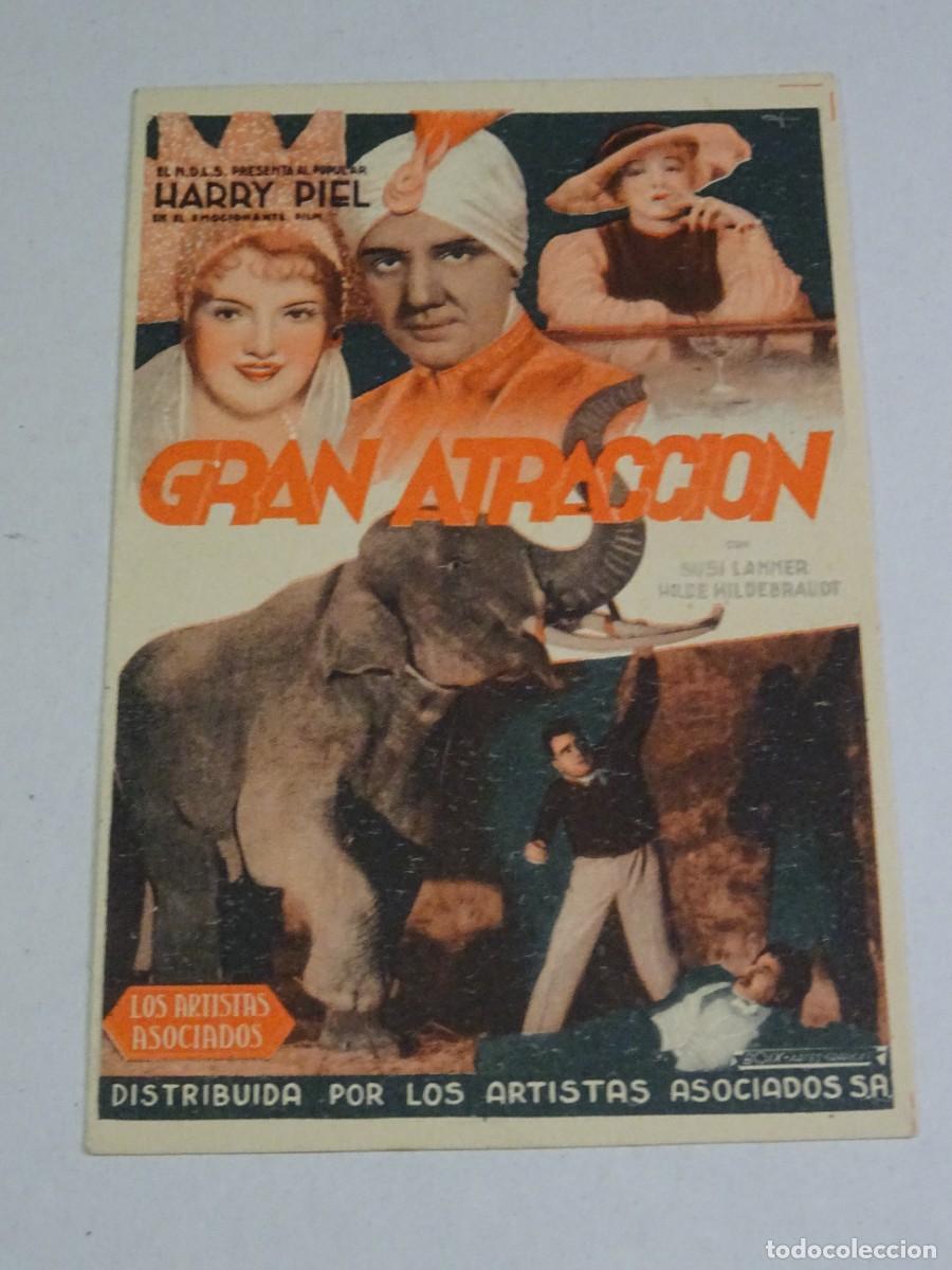 Cine: PROGRAMA DE CINE - GRAN ATRACCION - HARRY PIEL - Foto 1