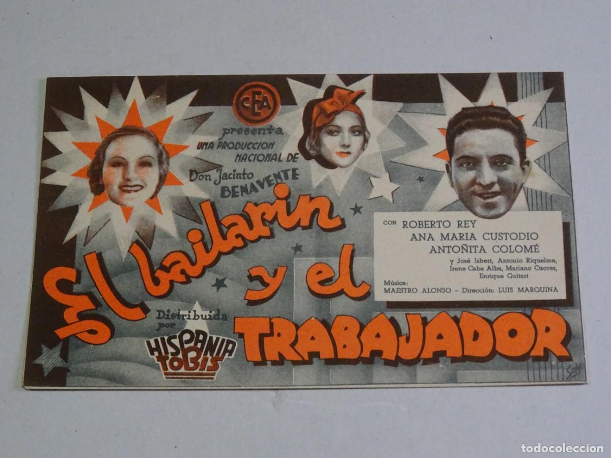 Cine: PROGRAMA DE CINE - EL BAILARIN Y EL TRABAJADOR - JACINTO BENAVENTE - Foto 1