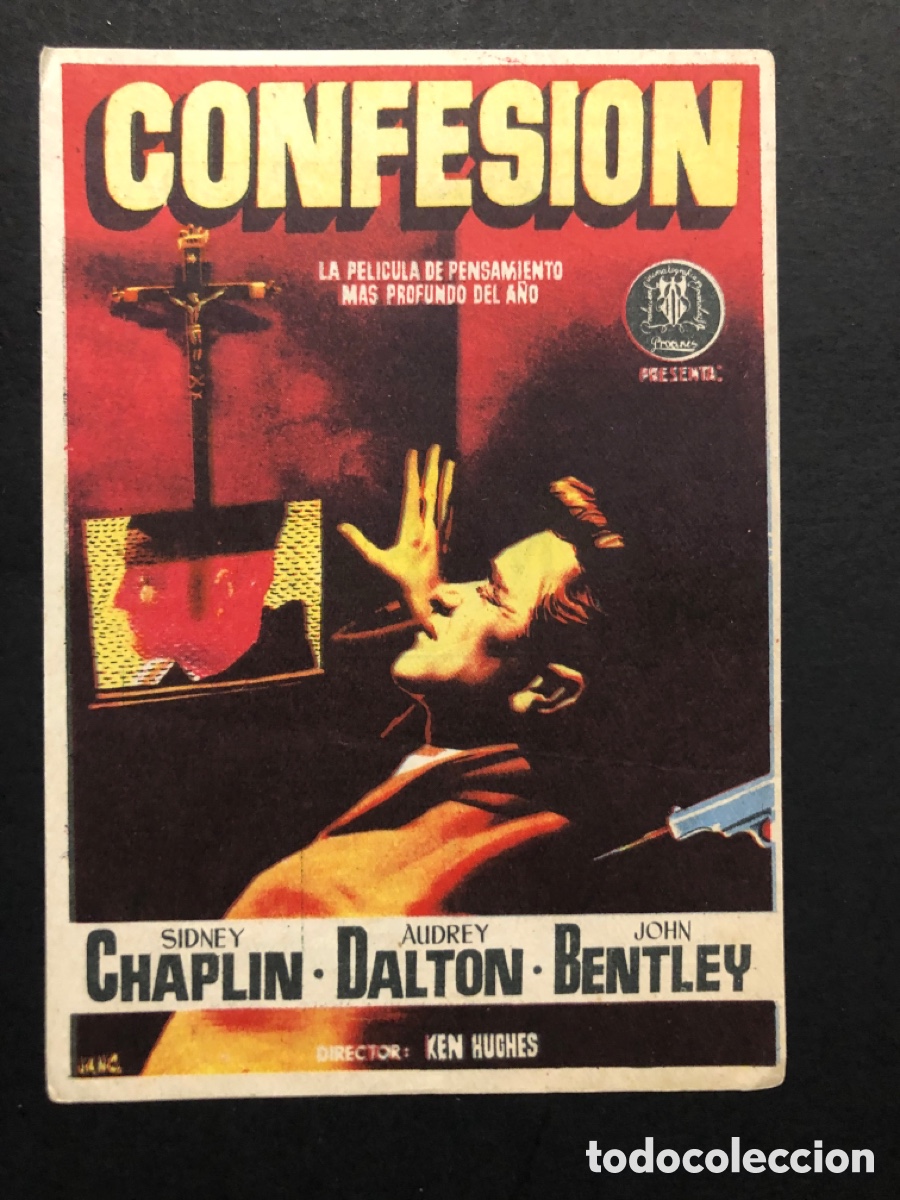 Cine: Programa confesion Sidney chaplin con publicidad teatro cine alameda A1
