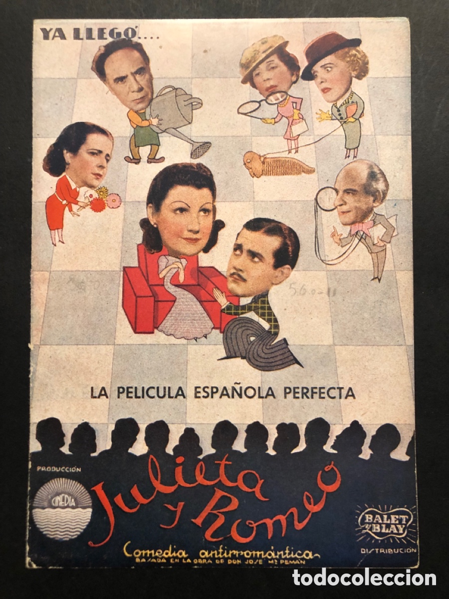 Cine: Programa julieta y Romeo marta flores con publicidad cinema Goya A5