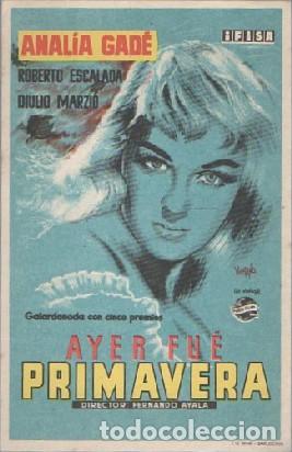 Cine: PROGRAMA DE CINE: AYER FUE PRIMAVERA PC-7257 - Foto 1