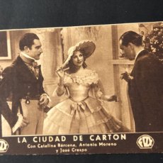 Cine: PROGRAMA LA CIUDAD DE CARTÓN CATALINA BARCENA CON PUBLICIDAD SOCIEDAD MUSICAL ALBORAYA A5
