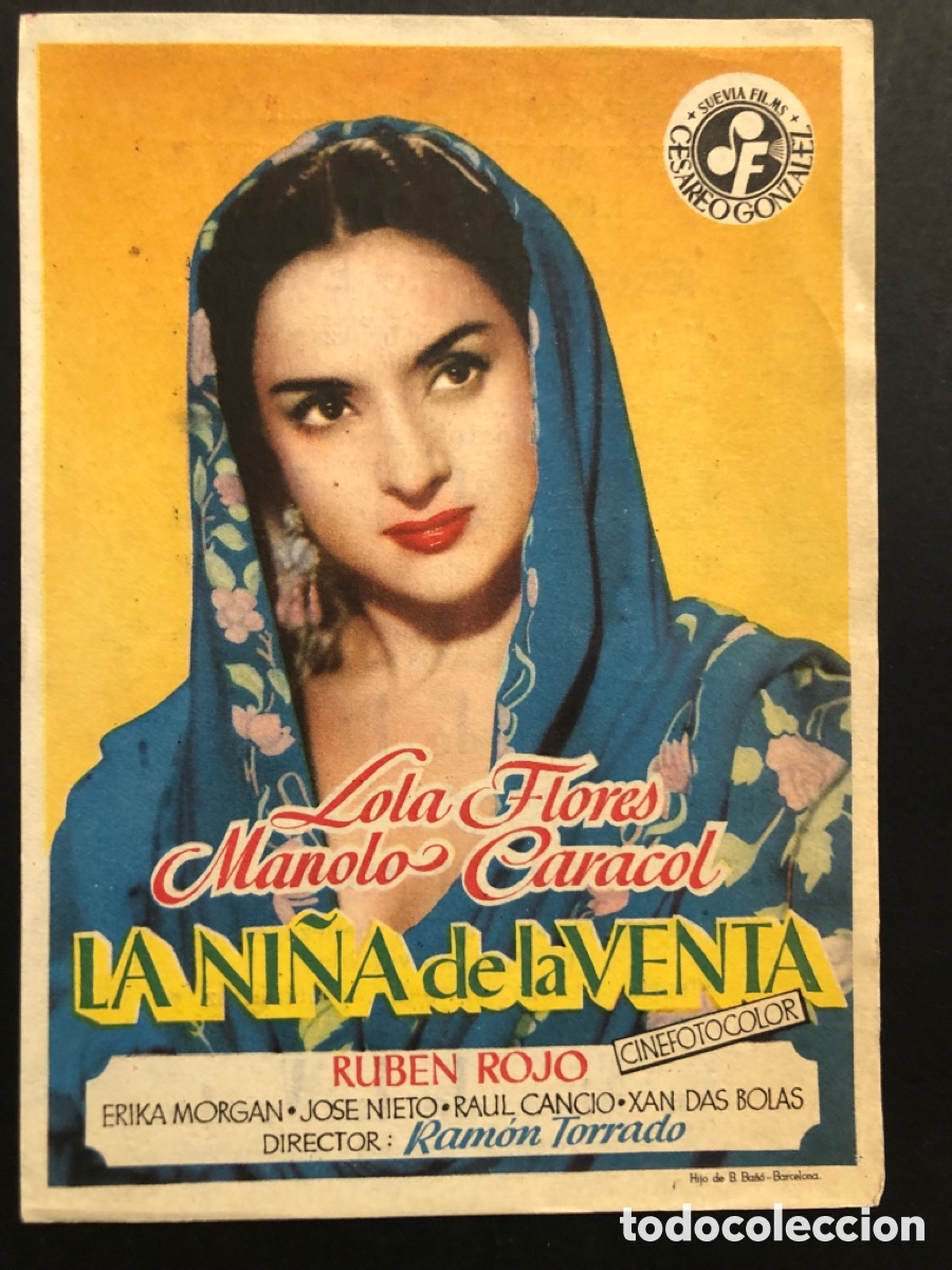 Cine: Programa la ni&ntilde;a de la venta Lola flores con publicidad teatro Calder&oacute;n alcoy A5