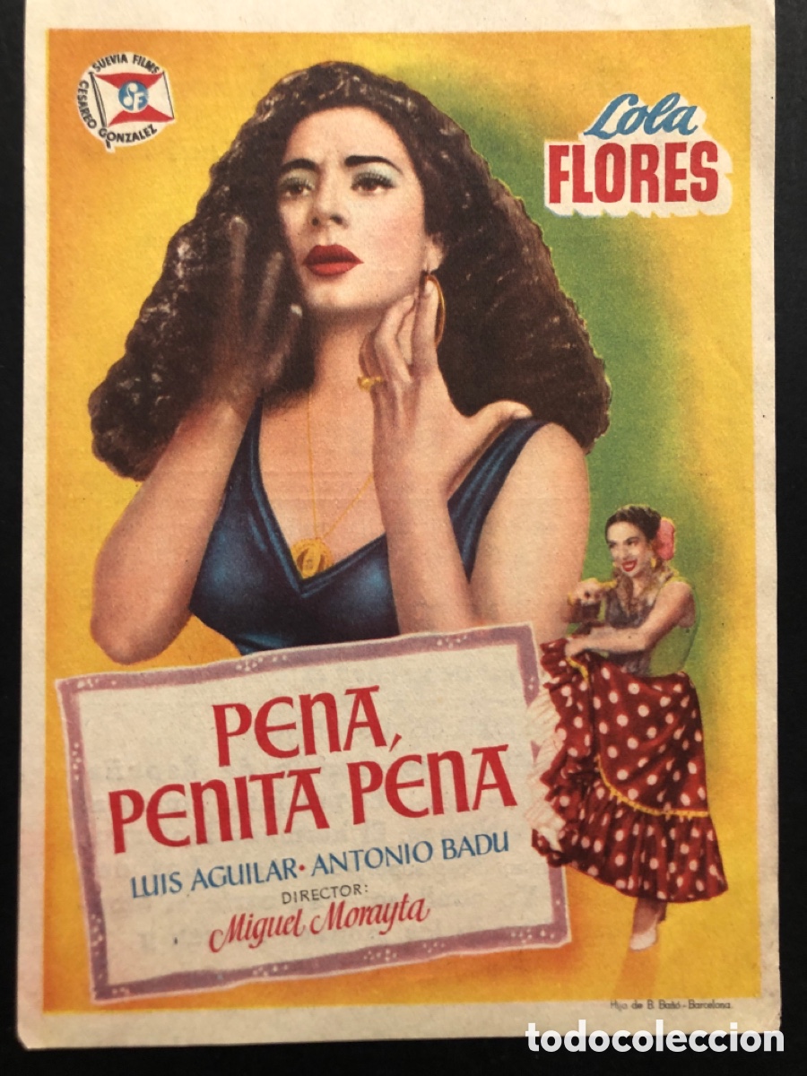 Cine: Programa pe&ntilde;a penita pena Lola flores con publicidad cine buenavista Manuel jativa A5