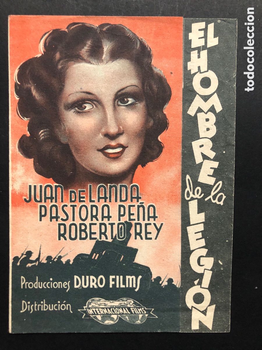 Cine: Programa el hombre de la legi&oacute;n Juan de landa publicidad cine radio foto rogelio bertran valencia A5