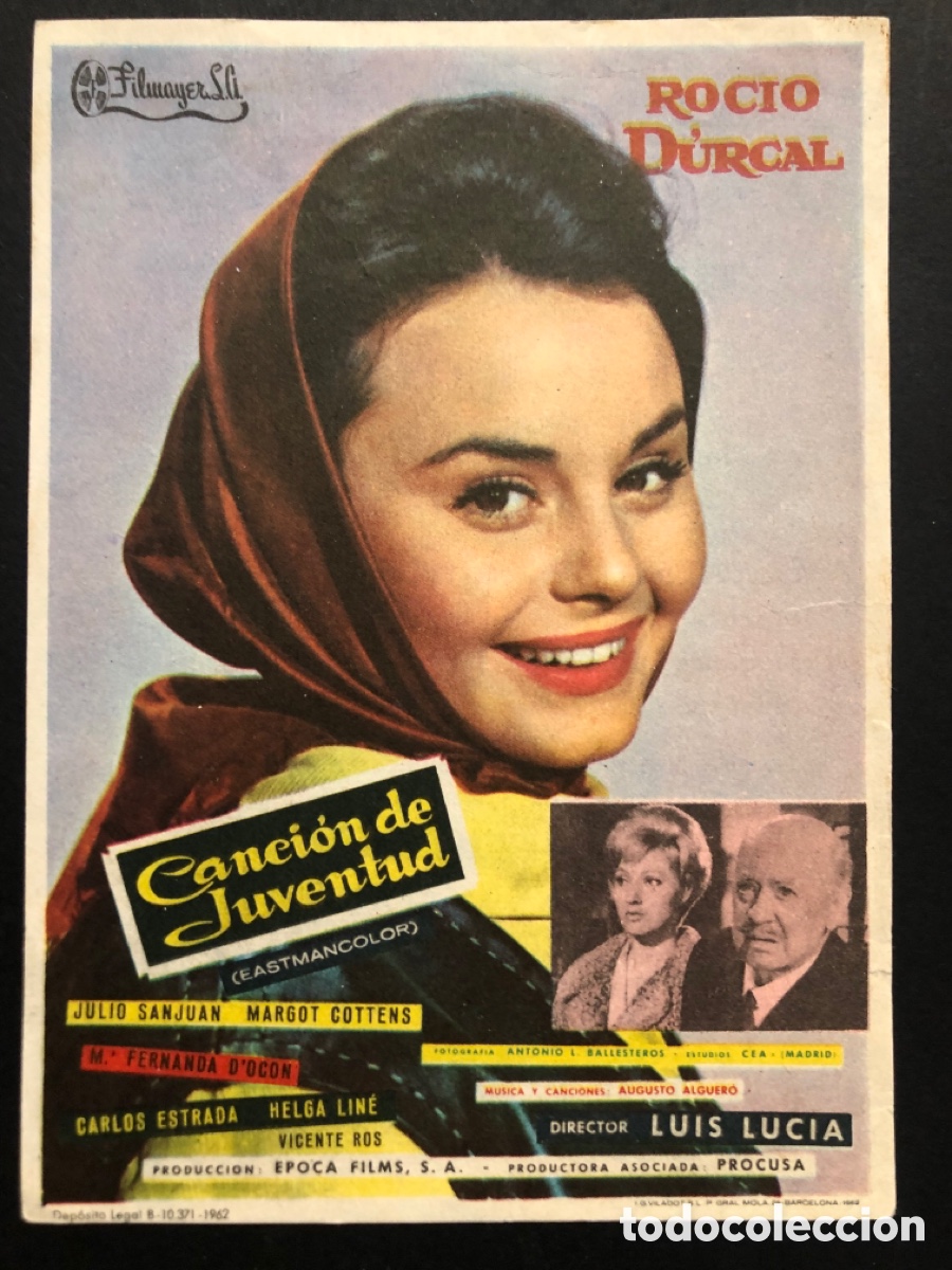 Cine: Programa cancion de juventud Roc&iacute;o D&uacute;rcal con publicidad cine comedia barcelona A5