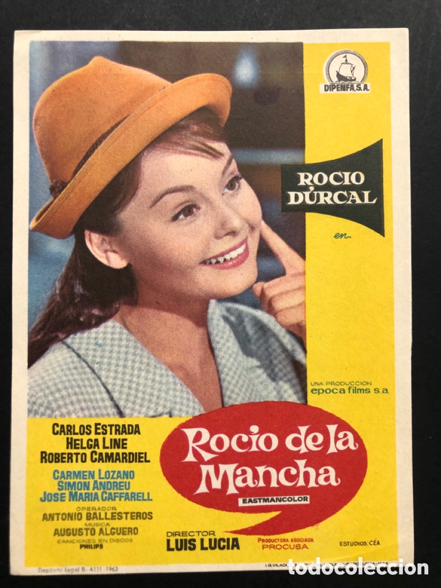 Cine: Programa rocio de la mancha Roc&iacute;o D&uacute;rcal con publicidad cine banda primitiva liria A5