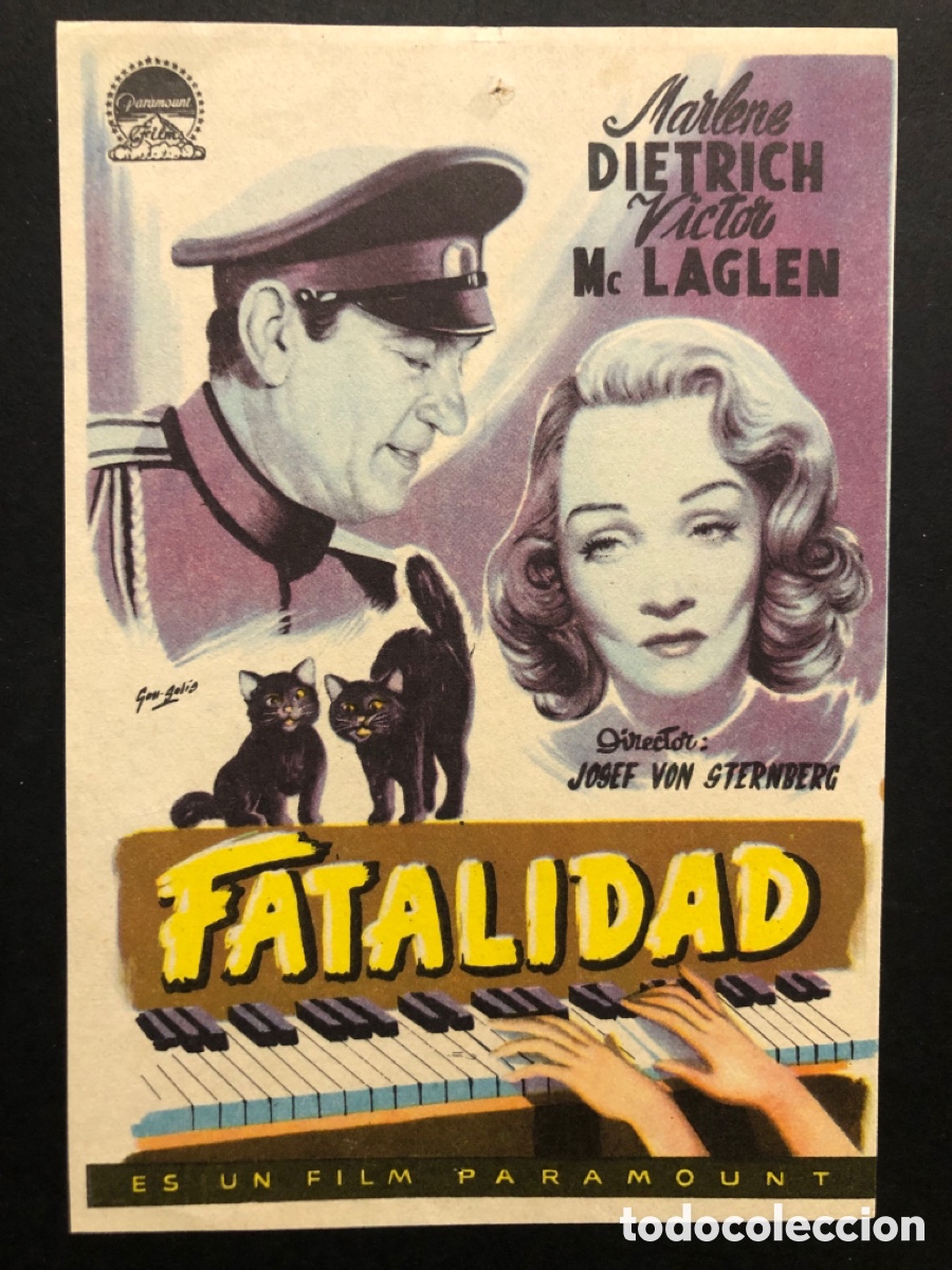 Cine: Programa paramount fatalidad marlene Dietrich A4 - Foto 1