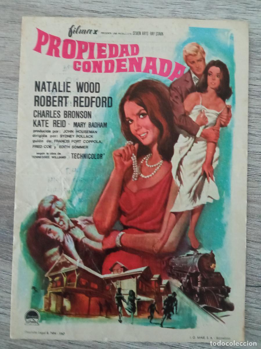 Foglietti di film di film antichi di cinema: PROPIEDAD CONDENADA, NATALIE WOOD, CINE ALCAZAR, ALMORADI