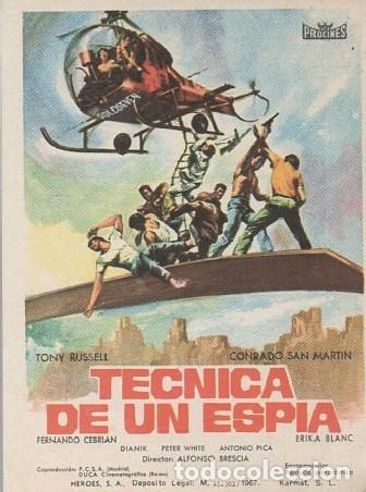 Cine: PROGRAMA DE CINE: T&Eacute;CNICA DE UN ESP&Iacute;A PC-7285 - Foto 1