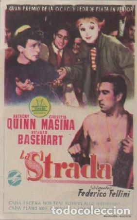 Folhetos de m&atilde;o de filmes antigos de cinema: PROGRAMA DE CINE: LA STRADA PC-7297