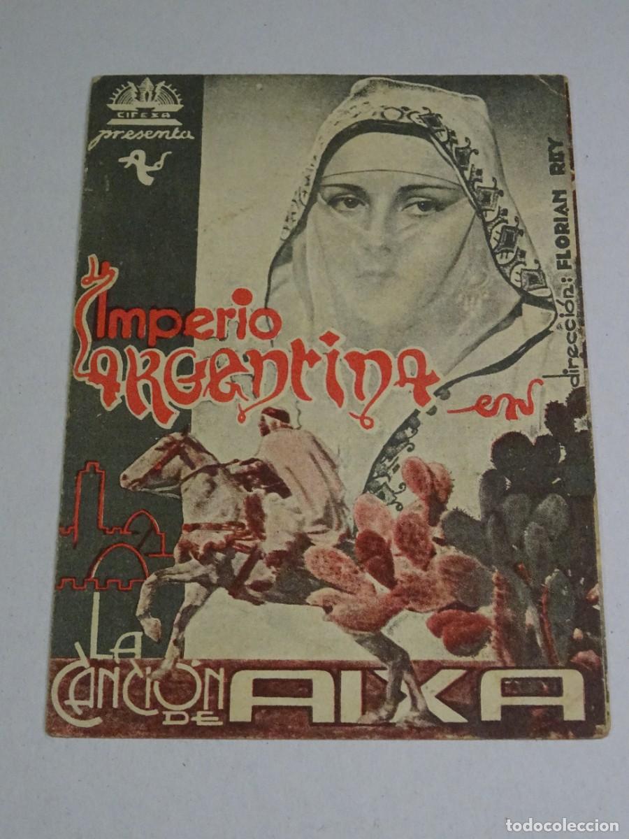Cine: PROGRAMA DE CINE - LA CANCI&Oacute;N DE AIXA - IMPERIO ARGENTINA A&Ntilde;O 1944 - Foto 1