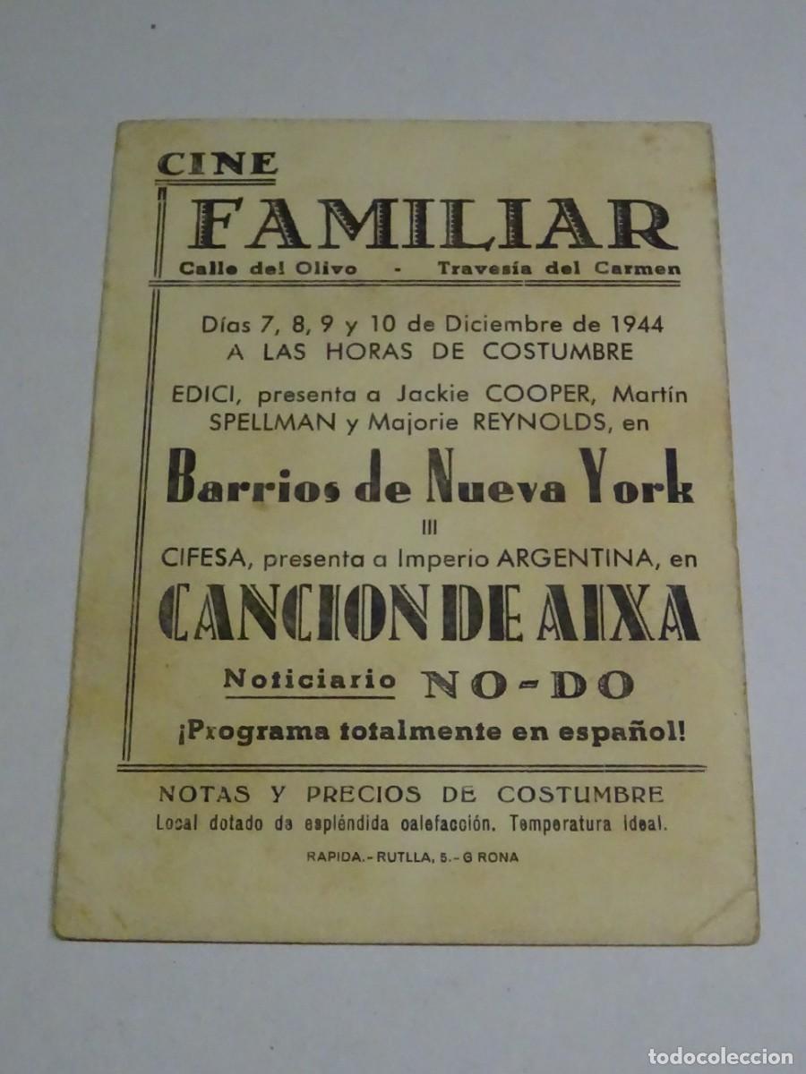Cine: PROGRAMA DE CINE - LA CANCI&Oacute;N DE AIXA - IMPERIO ARGENTINA A&Ntilde;O 1944 - Foto 2