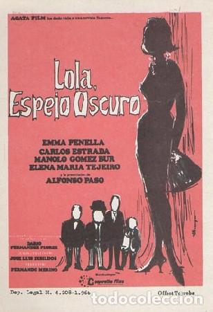 Cine: PROGRAMA DE CINE: LOLA, ESPEJO OSCURO PC-7308 - Foto 1