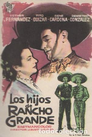 Cine: PROGRAMA DE CINE: LOS HIJOS DE RANCHO GRANDE PC-7310 ,3 - Foto 1