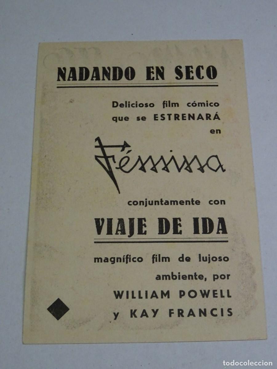 Cine: PROGRAMA DE CINE - NADANDO EN SECO - JOE BROWN - GINGER ROGERS - Foto 2