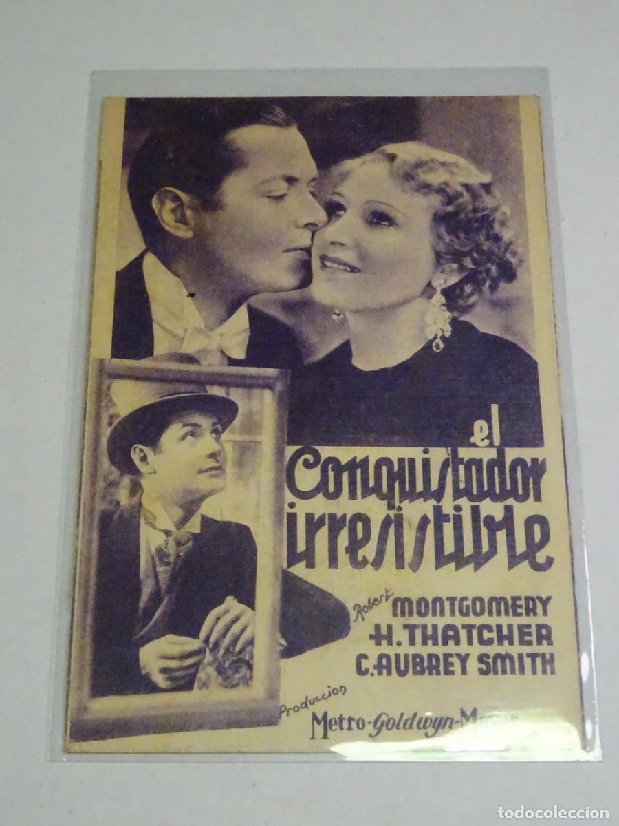 Cine: PROGRAMA DE CINE - EL CONQUISTADOR IRRESISTIBLE - ROBERT MONTGOMERY - Foto 1