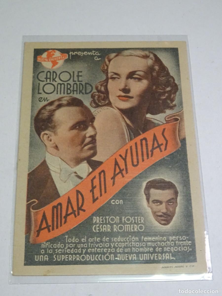 Cine: PROGRAMA DE CINE - AMAR EN AYUNAS - CAROLE LOMBARD - Foto 1