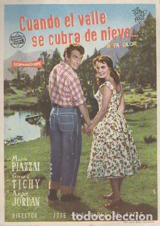 Cine: PROGRAMA DE CINE: CUANDO EL VALLE SE CUBRA DE NIEVE PC-7337 ,8 - Foto 1