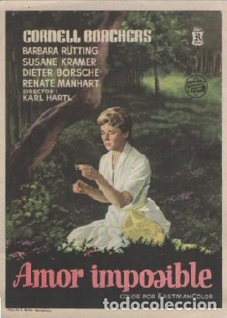 Cine: PROGRAMA DE CINE: AMOR IMPOSIBLE PC-7338 ,3 - Foto 1