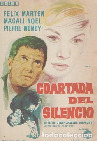 Cine: PROGRAMA DE CINE: COARTADA DEL SILENCIO PC-7344 ,2 - Foto 1
