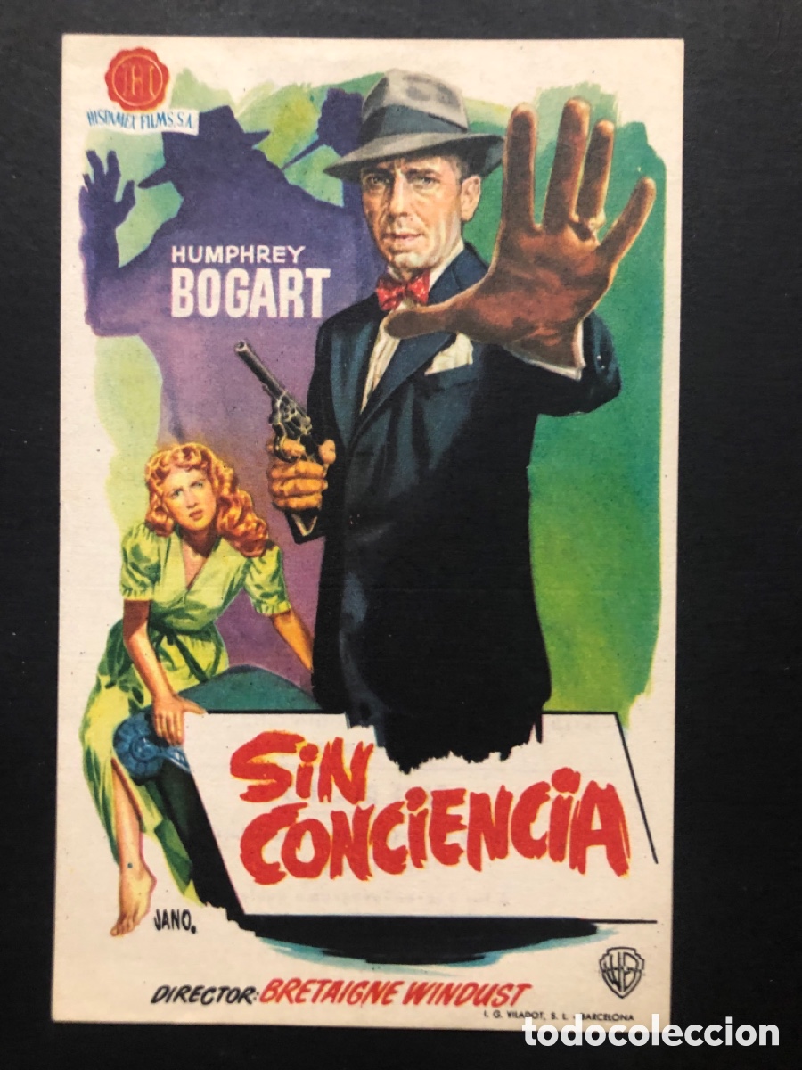 Cine: Programa sin conciencia humphrey Bogart con publicidad cine escalar sabi&ntilde;anigo A4