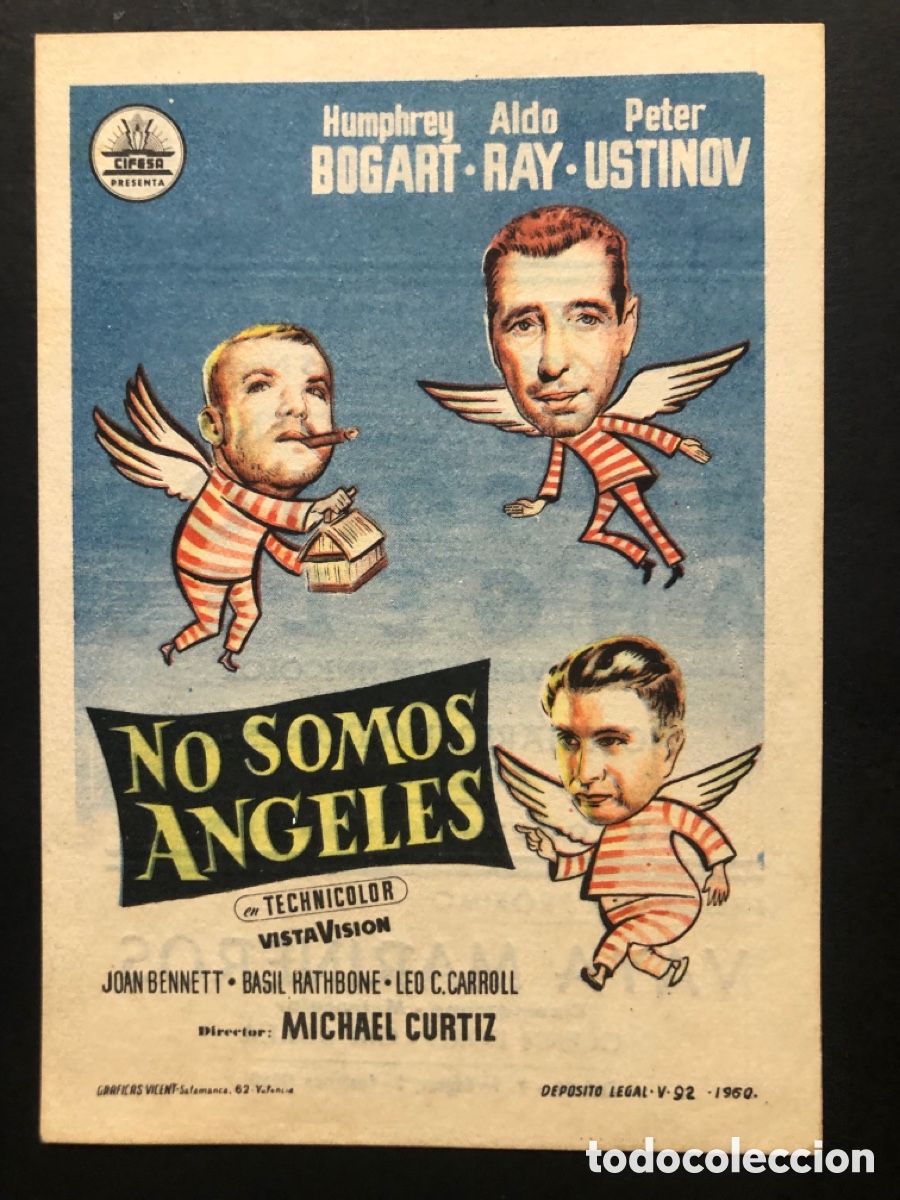 Cine: Programa no somos &aacute;ngeles humphrey Bogart con publicidad cine saboya castellon A4