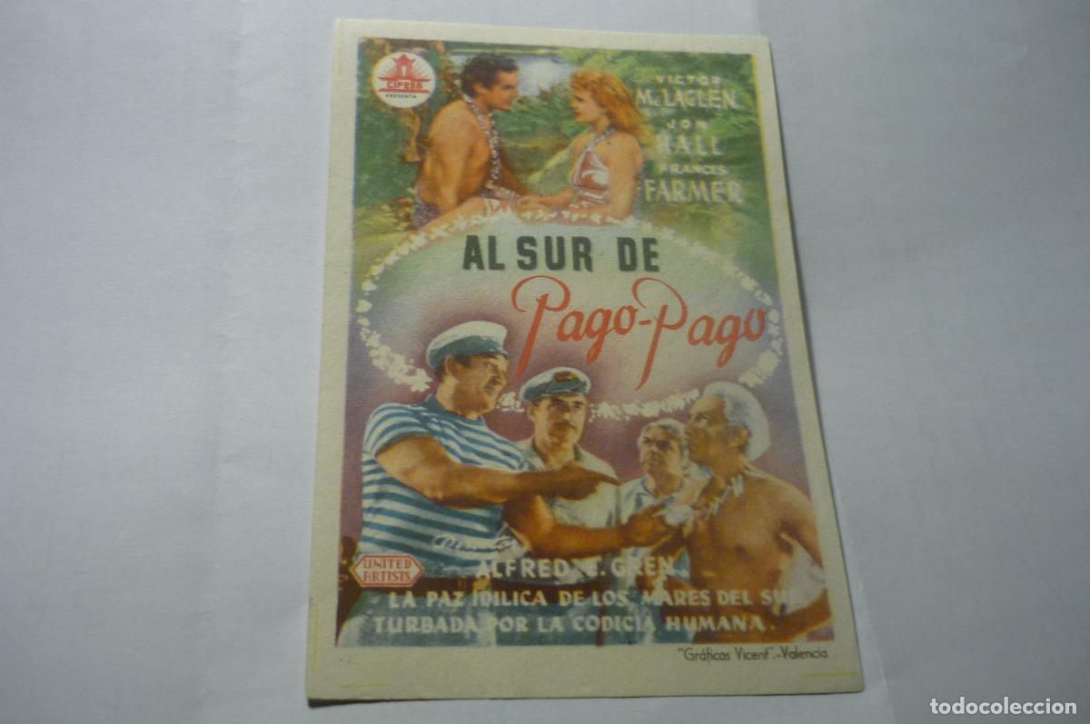 Cine: PROGRAMA AL SUR DE PAGO PAGO .-VICTOR MC LAGLEN - Foto 1