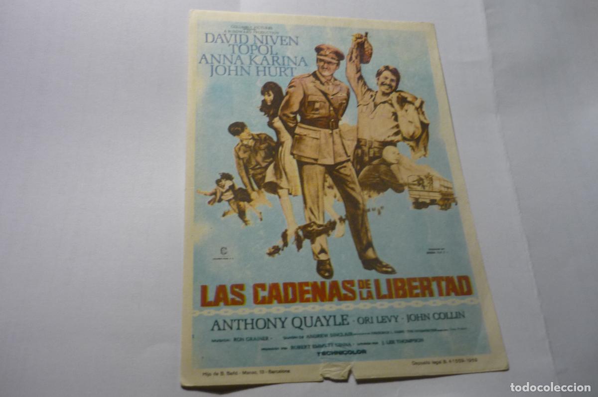 Cine: programa las cadenas de la libertad.-david niven&iexcl;&iexcl;&iexcl;SELLO CINE CONGESTA DE PORT BOU&iexcl;&iexcl;&iexcl;