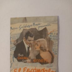 Cine: EL ESCANDALO DEL DIA 1941 CLARK GABLE, CONSTANCE BENNETT, TRIPTICO