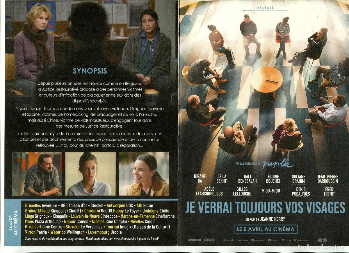 Cine: JE BERRAI TOUJOURS VOS VISAGES, de Jeanne Herry. 15 X 21 cms..